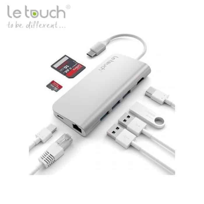 le touch usb c 8 in 1 silver 1 700x700