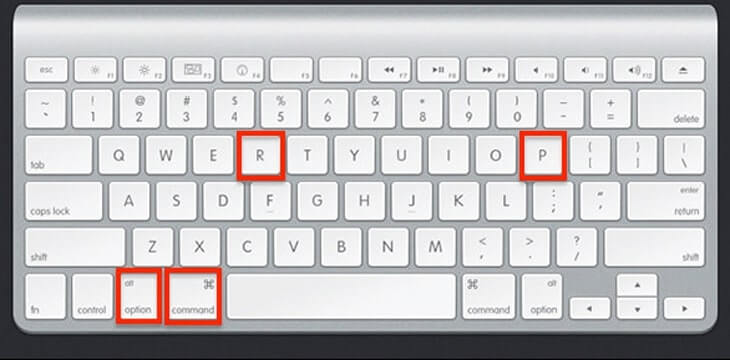 reset pram macbook