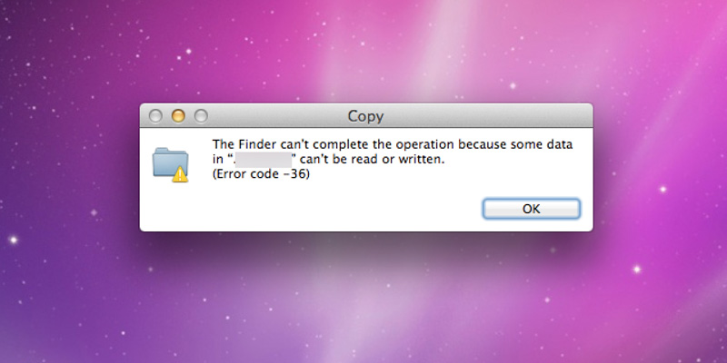 Lỗi file không đọc hoặc ghi được trên Macbook do ổ cứng