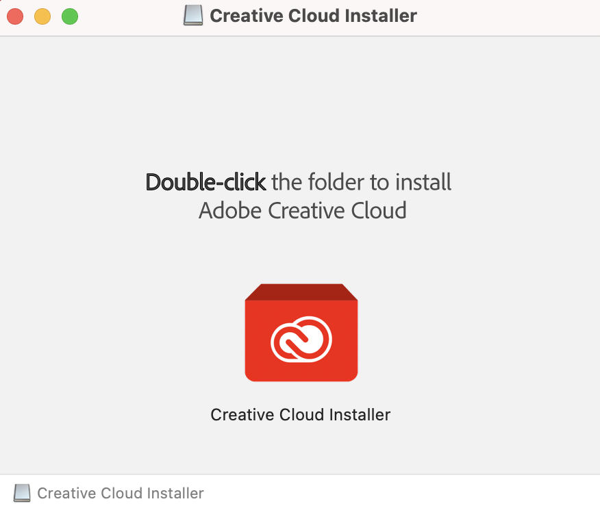 Double Click vào icon Creative Cloud Installer