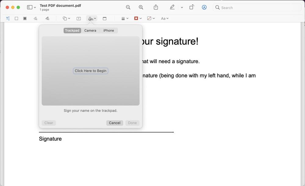 cách tạo chữ ký trên MacBook