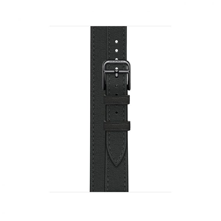 MJ5U3 apple watch 6 hermes Gray Stainless Steel Case with Attelage Double Tour Noir laptopvang 3