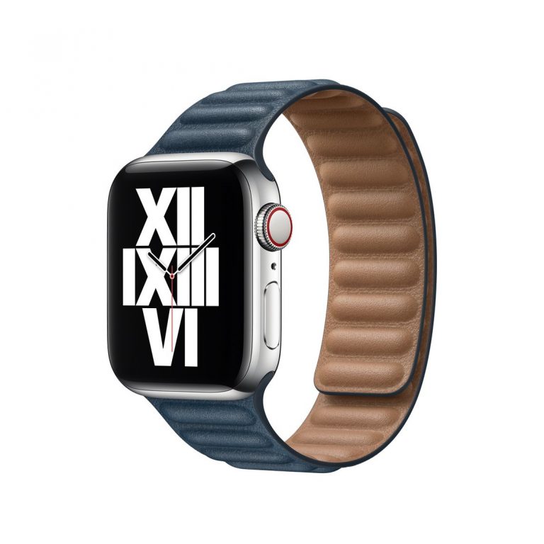 apple watch band saddle baltic blue leather link laptopvang
