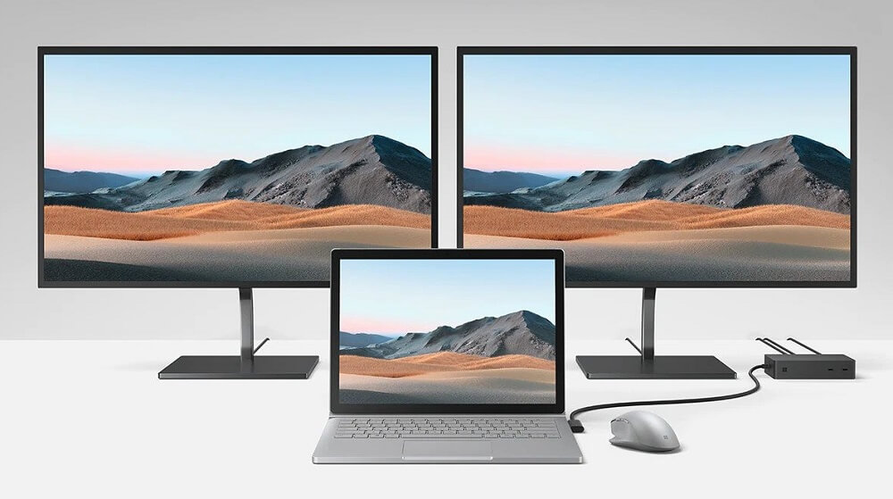 Microsoft Surface Dock 2 hỗ trợ xuất 2 màn hình 5K