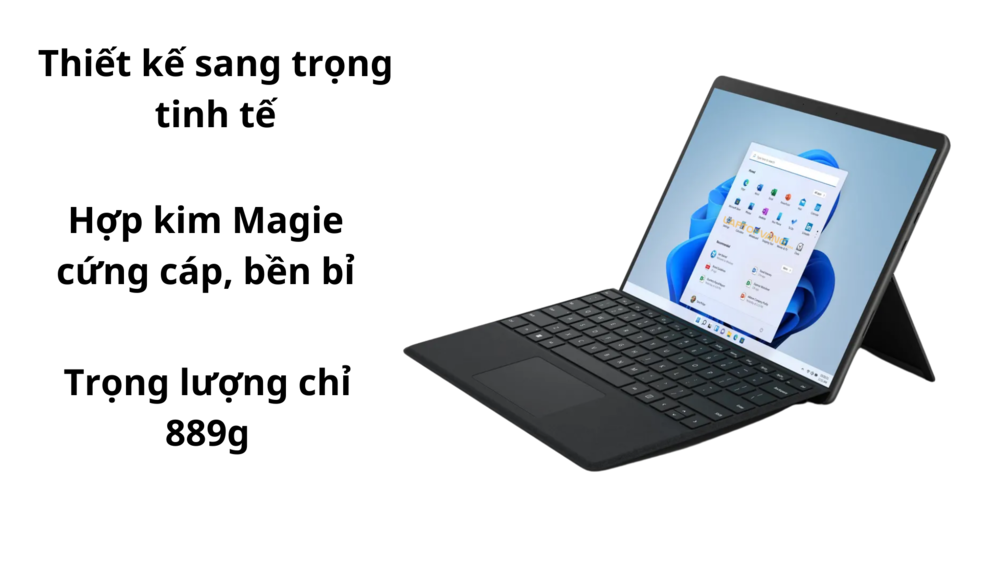 Thiết kế trên Surface Pro 8 2021