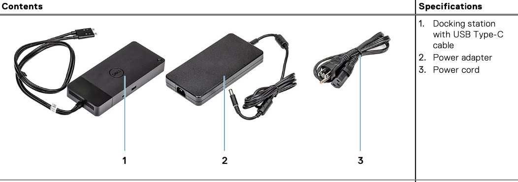 Cổng kết nối của Dell Docking WD19DCS INBOX