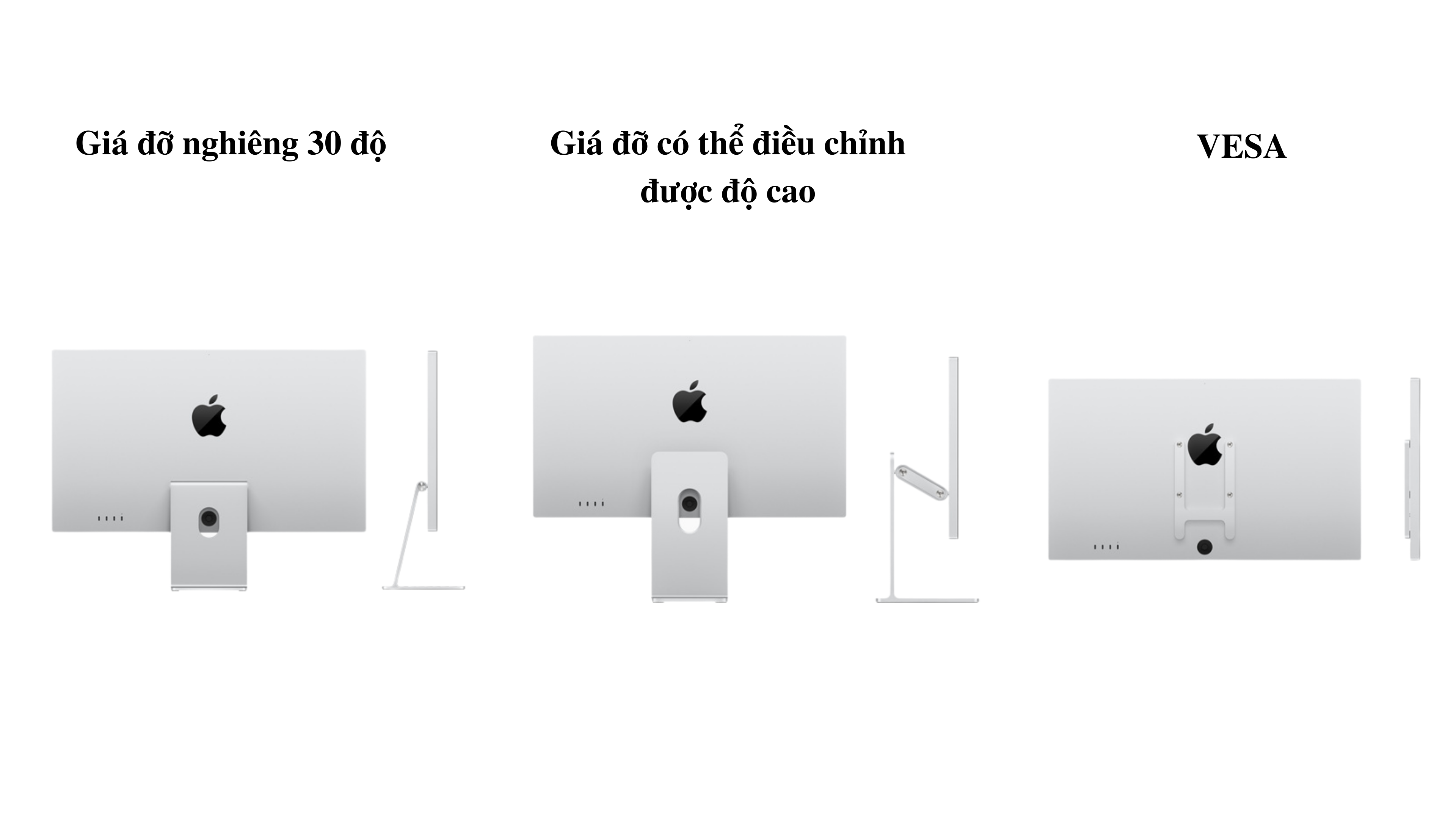 Các chân đế hỗ trợ Apple Studio Display