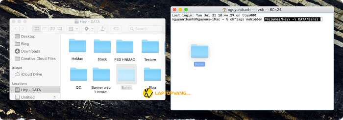 hiển thị file ẩn trên mac