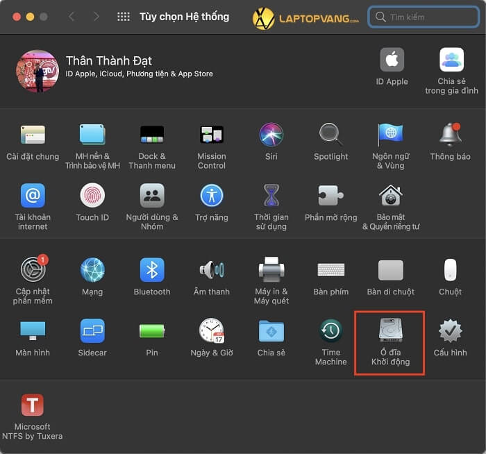 startup disk