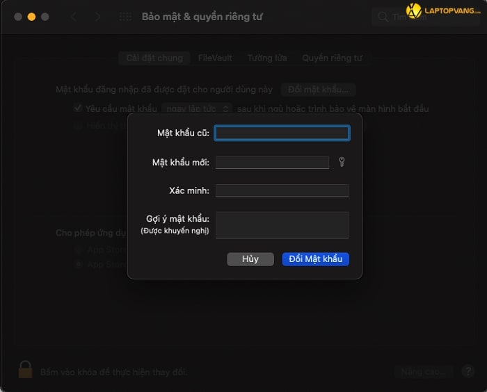 khóa màn hình macbook