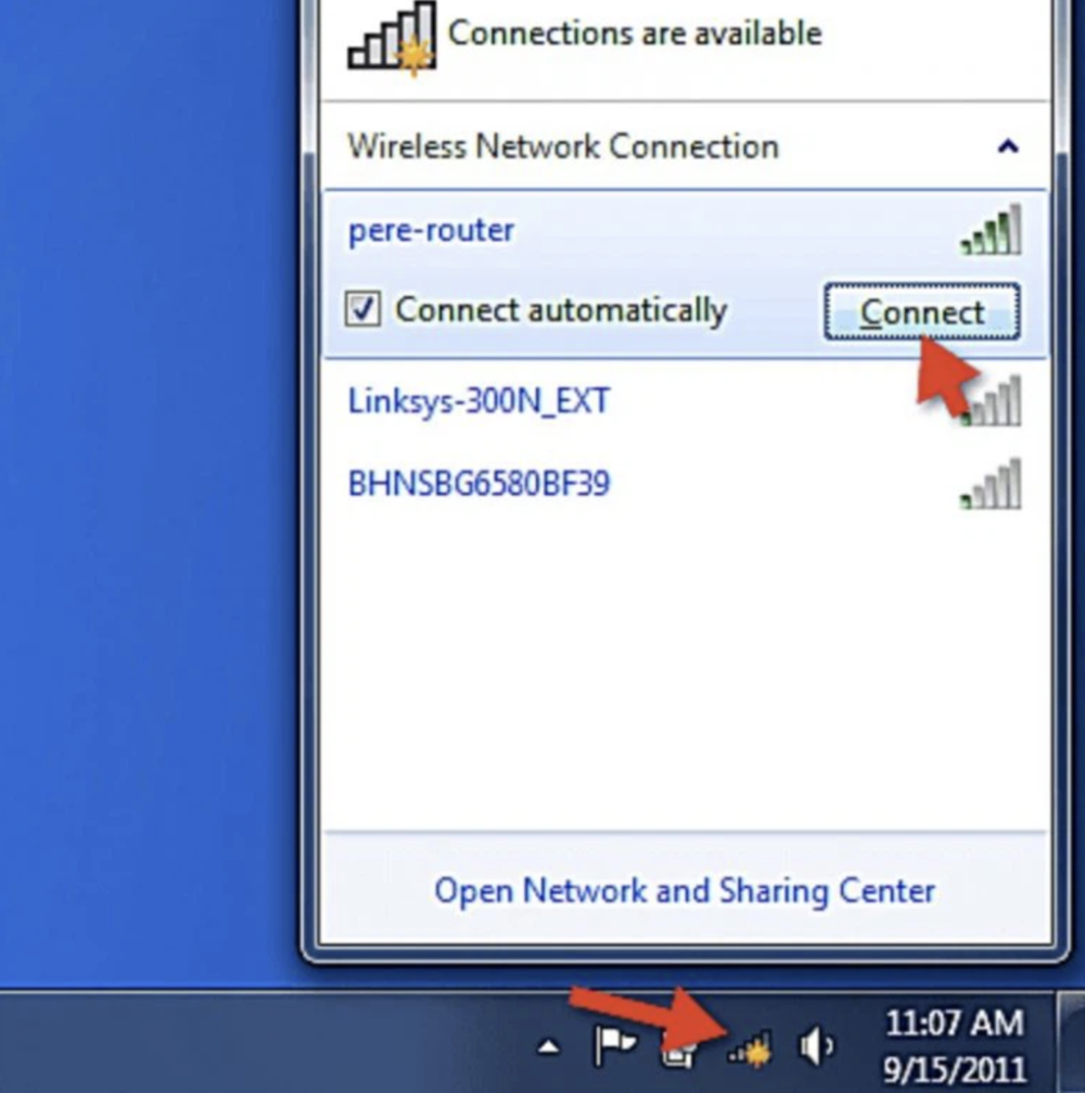 Giao diện Wifi trên Window 7 và 8