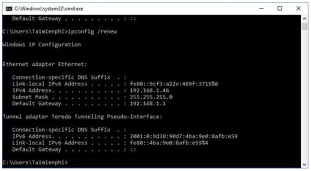 Thay đổi địa chỉ IP để kết nối wifi cho laptop Dell