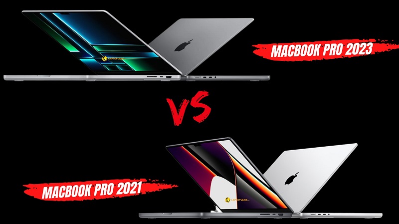 so sánh macbook pro 2023 và macbook pro 2021