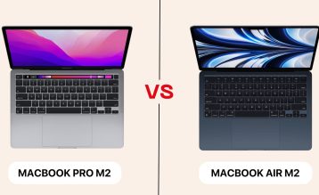 so sánh macbook pro m2 và air m2