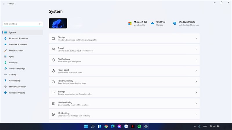 Windows + I