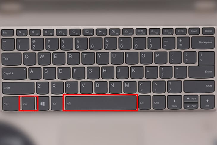 cách mở đèn bàn phím laptop lenovo