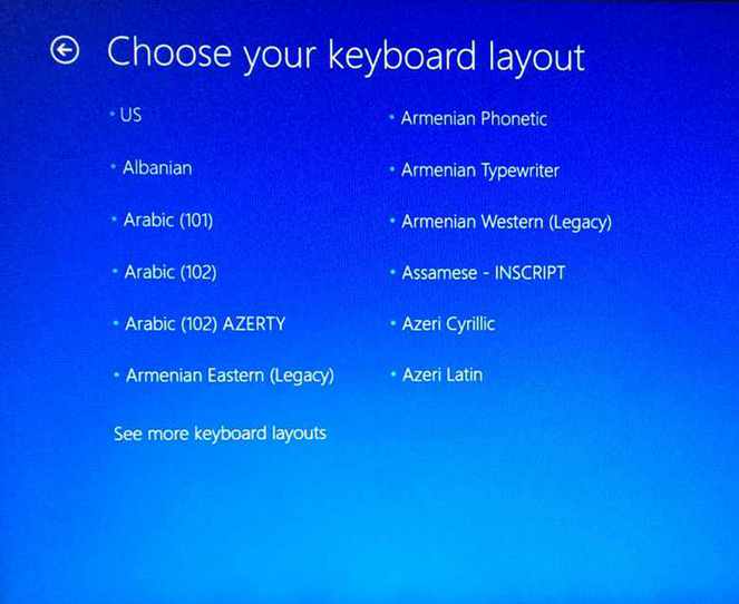 keyboard layout
