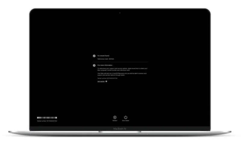 Kiểm tra máy Mac bằng Apple Diagnostics