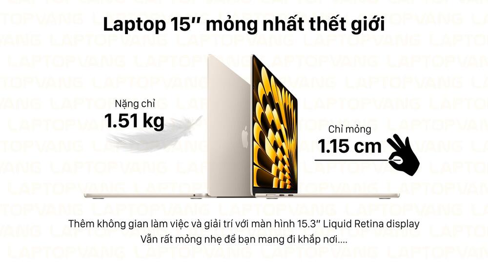 MacBook Air 15 inch 2023 - Chiếc laptop 15 inch mỏng nhất thế giới