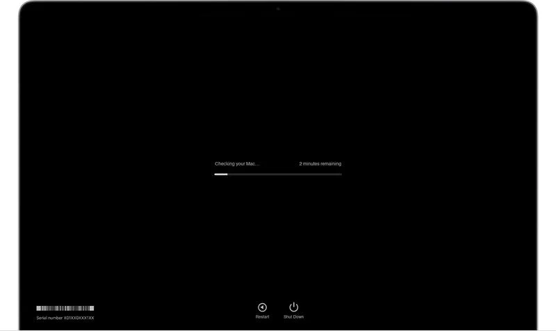 Kiểm tra máy Mac bằng Apple Diagnostics
