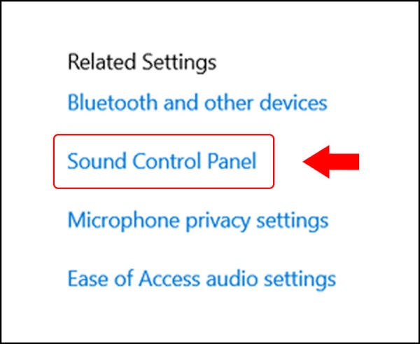 Sound Control Panel