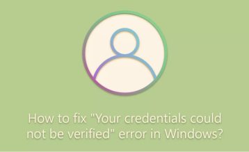 Credentials Could Not Be Verified