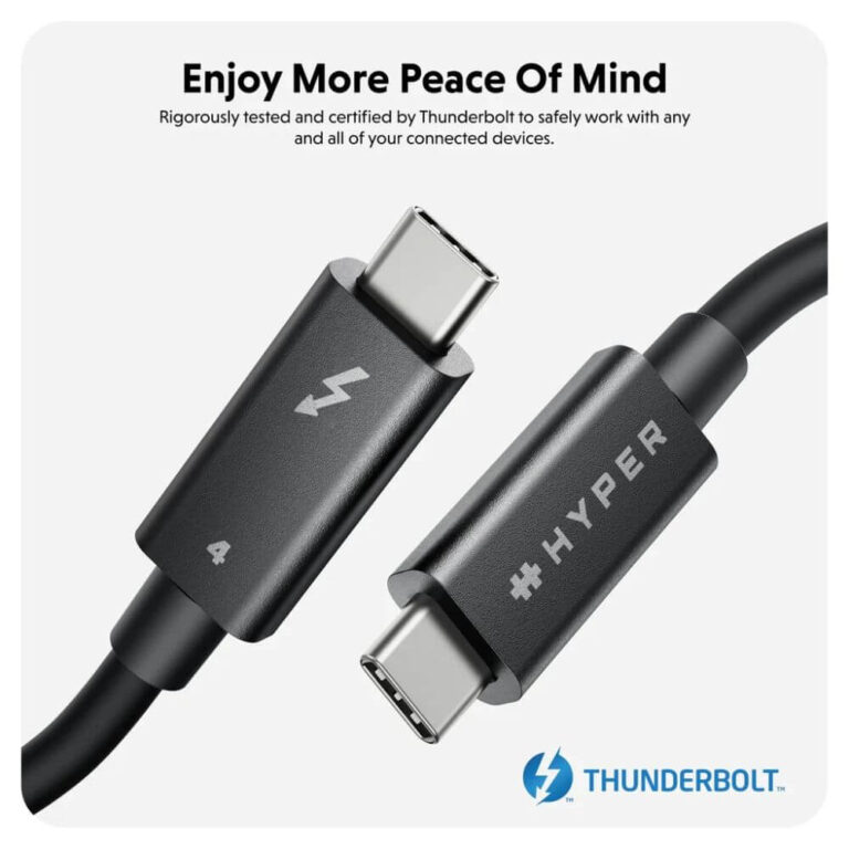 Cáp Hyperdrive Thunderbolt 4 C to C HDTB4AC2GL 02