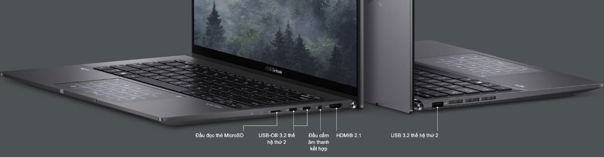 Hệ thống cổng kết nối ZenBook UM3402