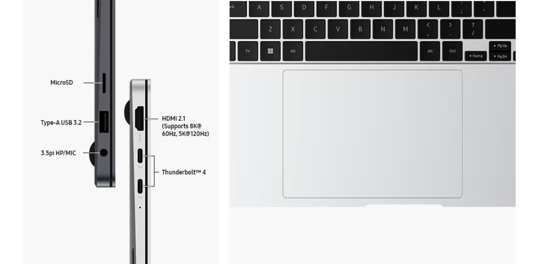 Hệ thống kết nối trên Book4 Pro 16 inch