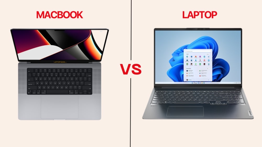 so sánh macbook và laptop