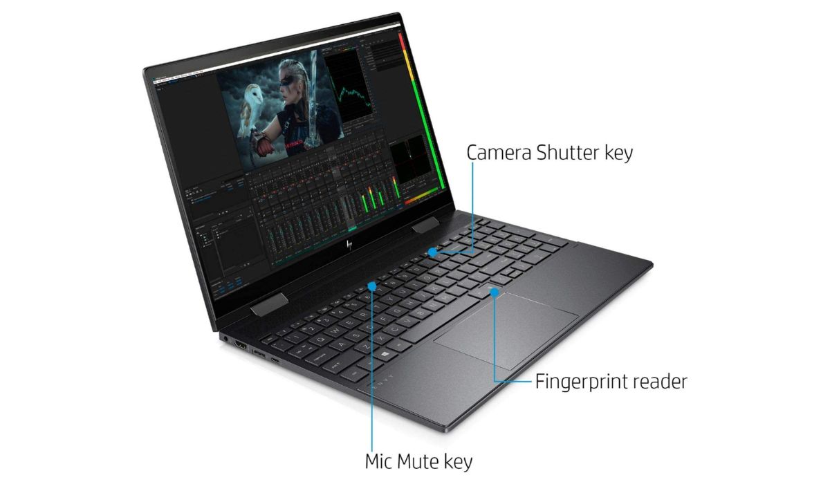 Các tính năng trên bàn phím hp envy x360 15-fh0013dx