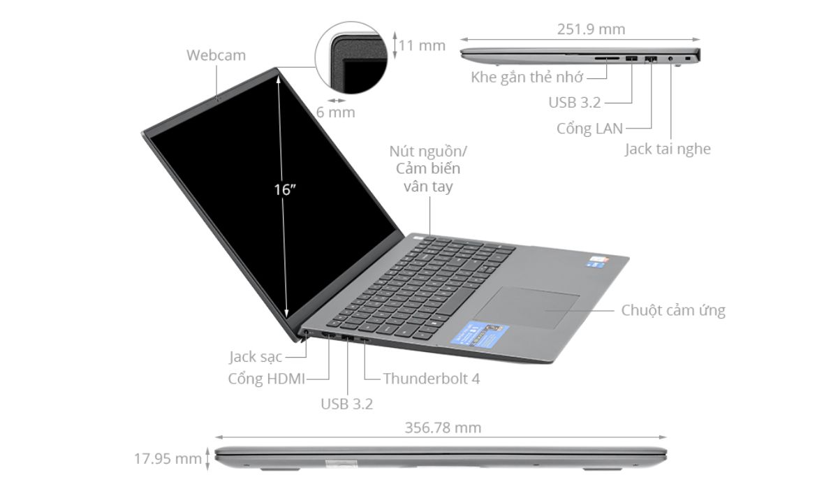 Các thông số về thiết kế của máy