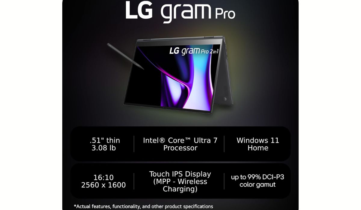 Hiệu năng LG Gram Pro 16 inch 2-in-1