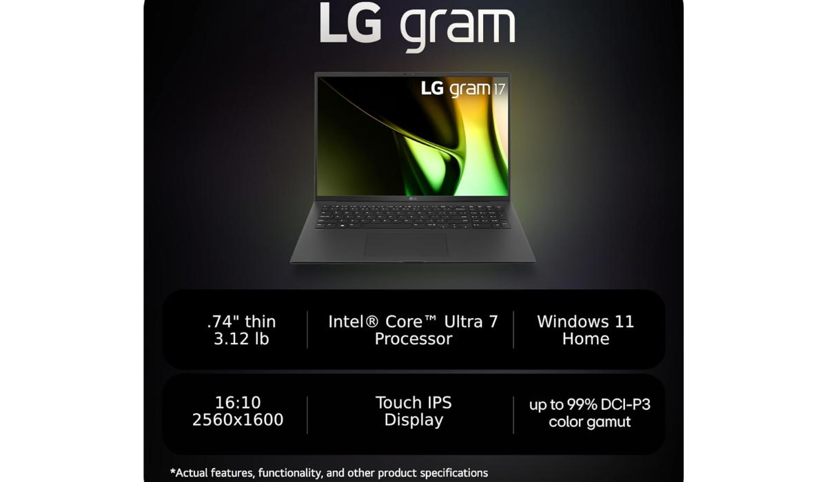 Chip Ultra 7 trên Laptop LG Gram 17 2024