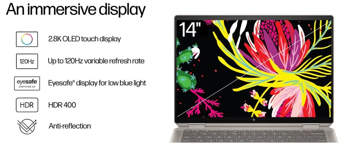 Chất lượng hiển thị Spectre x360 14