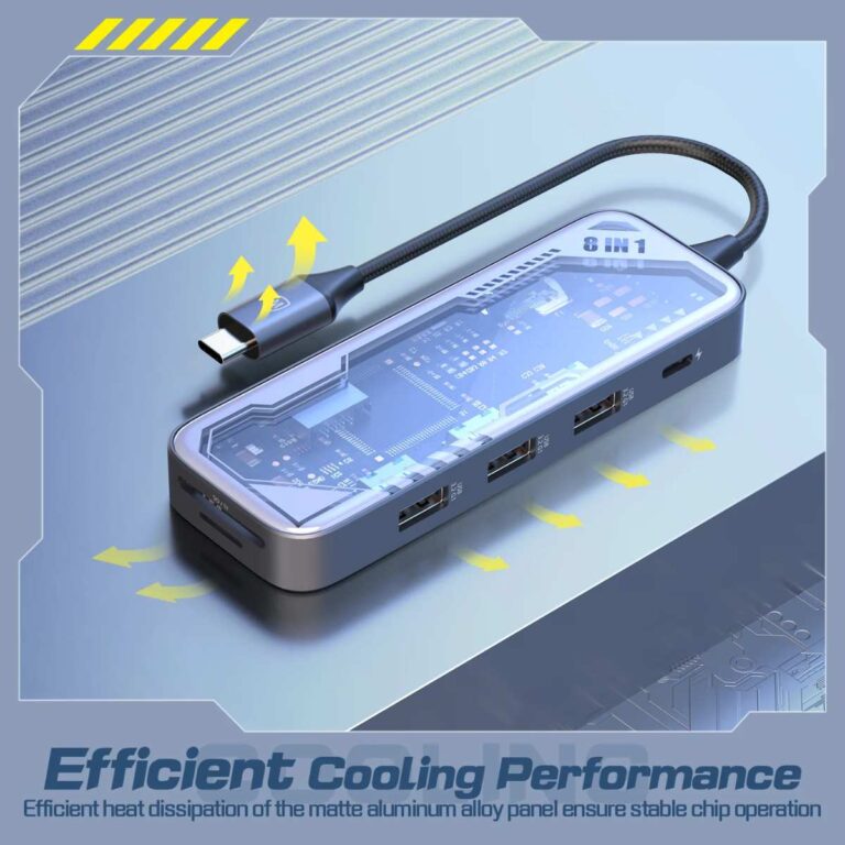 Cổng chuyển USB-C MicoPack 8in1 MDC-N8T 6