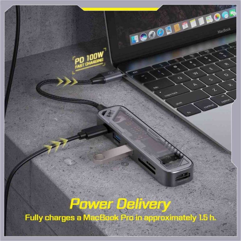 Cổng chuyển USB-C MicoPack 6in1 MDC-N6T 4