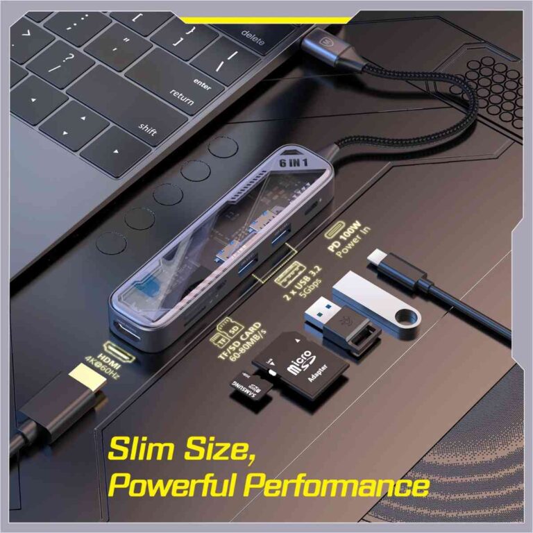 Cổng chuyển USB-C MicoPack 6in1 MDC-N6T 8