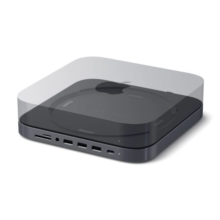 Đế kiêm Hub chuyển đổi Satechi 7in1 cho Mac Mini – ST-ABHFM Gray 4