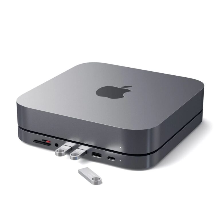 Đế kiêm Hub chuyển đổi Satechi 7in1 cho Mac Mini – ST-ABHFM Gray