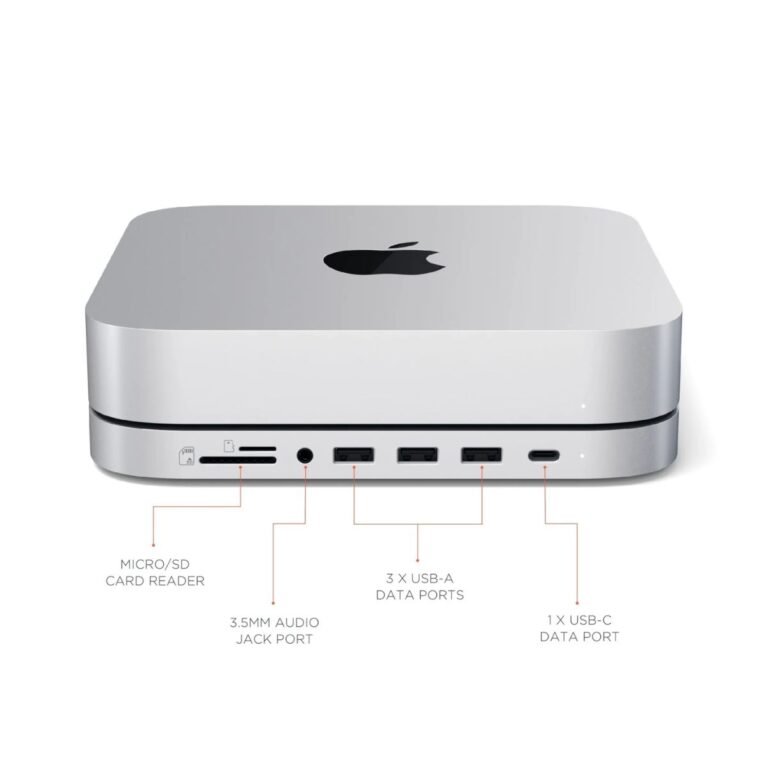 Đế kiêm Hub Satechi 8in1 cho Mac Mini/Studio với khe SSD - ST-MMSHS 3