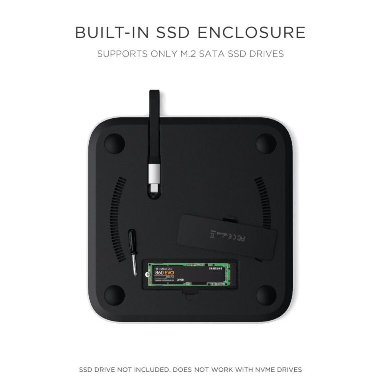 Đế kiêm Hub Satechi 8in1 cho Mac Mini/Studio với khe SSD - ST-MMSHS 4