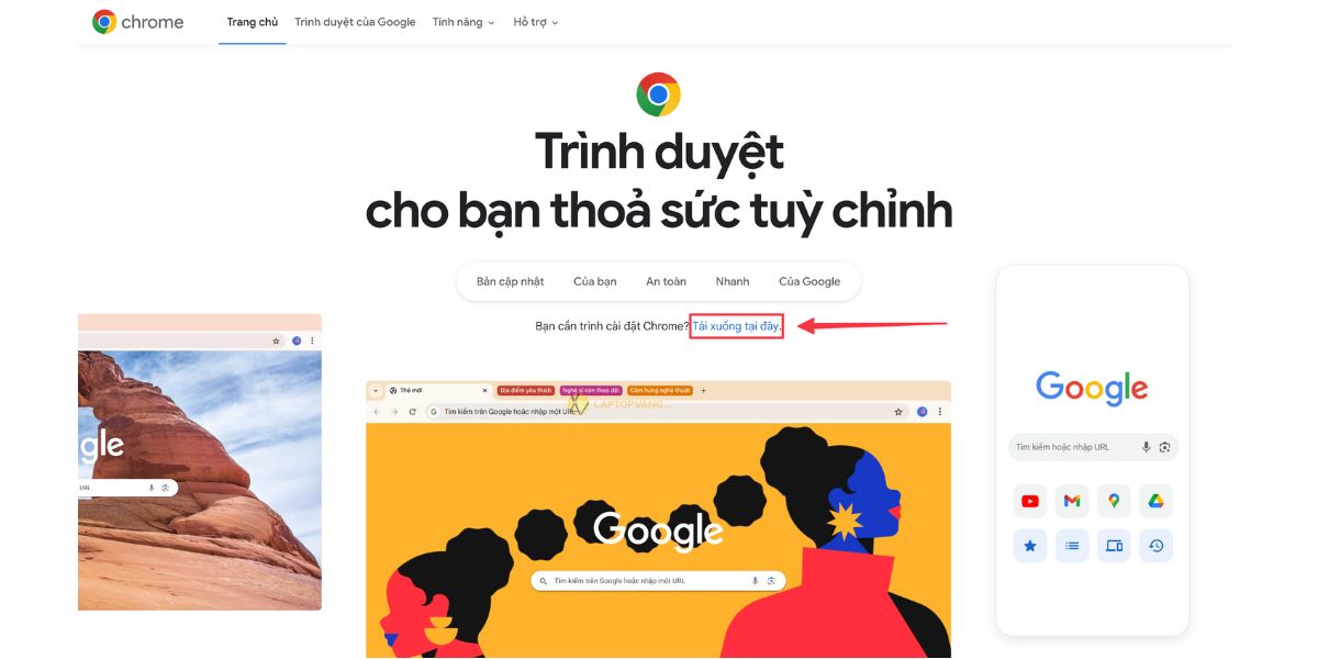 Nhấn tải Chrome về Mac