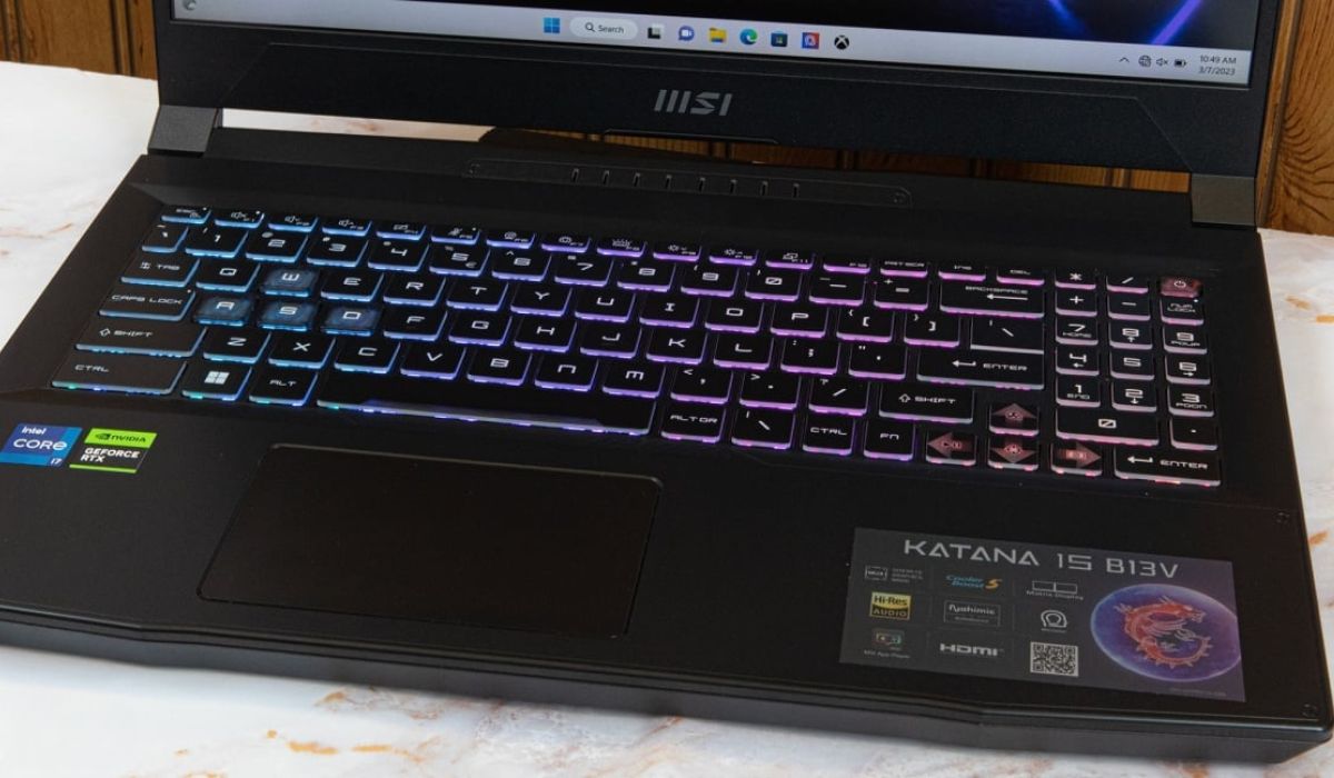 Bàn phím của MSI Katana A15 AI