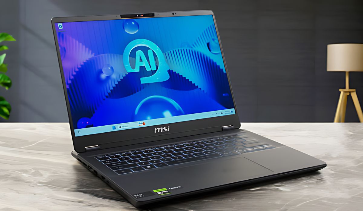 Ngoại hình hiện đại của laptop MSI Prestige 14 Studio