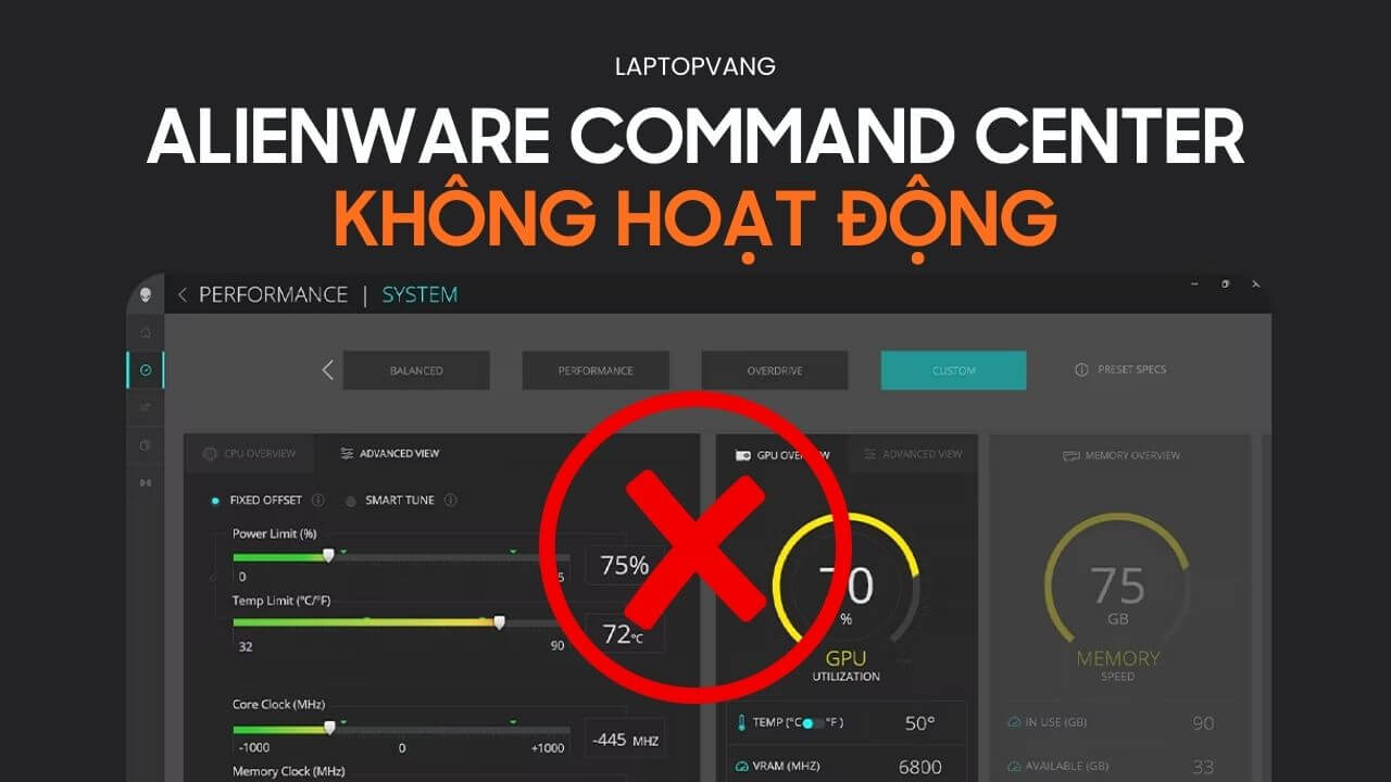 Alienware Command Center không hoạt động