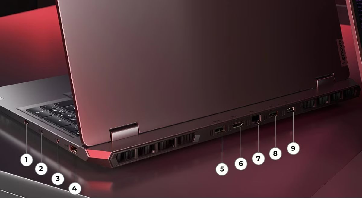 lenovo loq 15arp9 cung cấp cổng kết nối phong phú