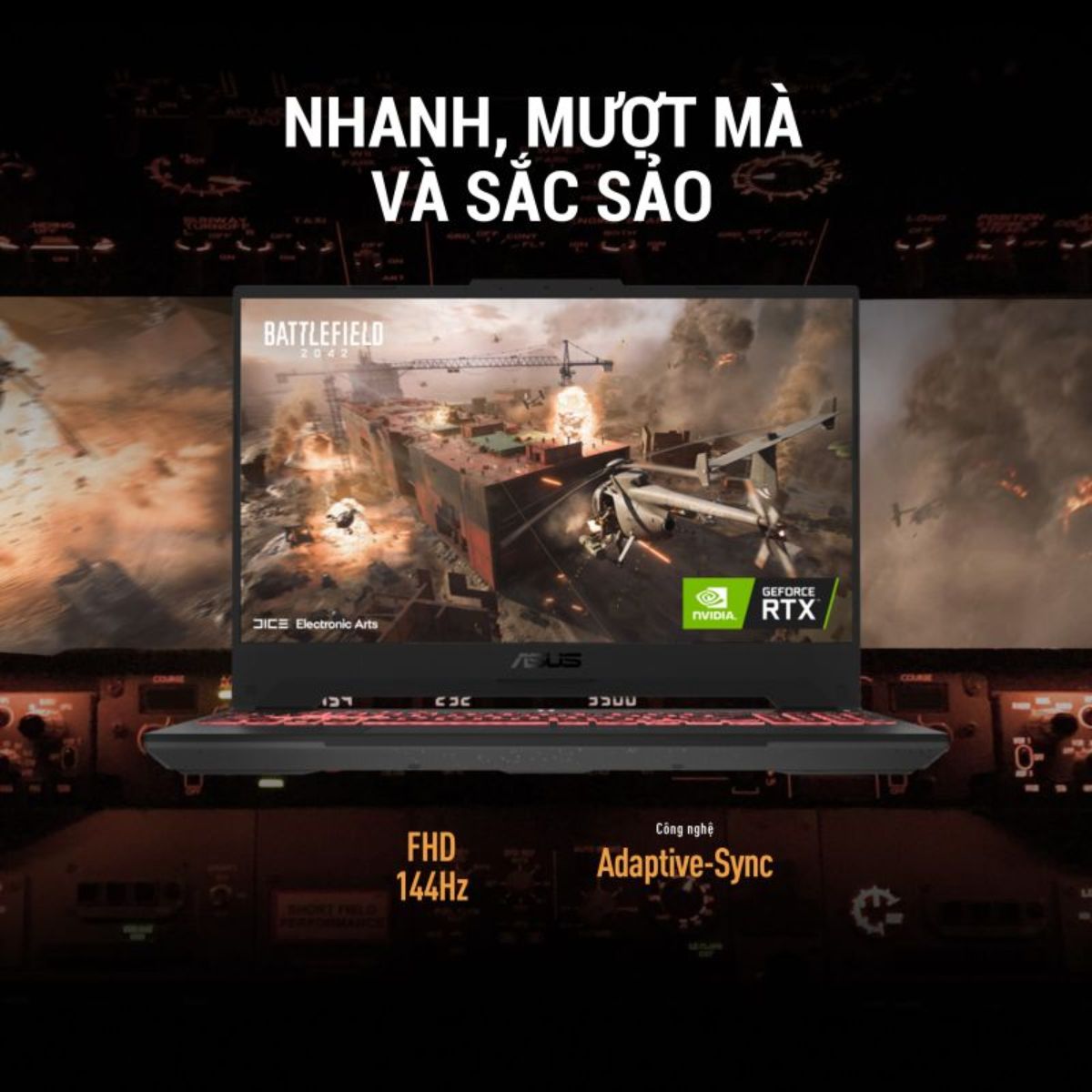màn hình sắc sảo của asus tuf gaming a17 2022