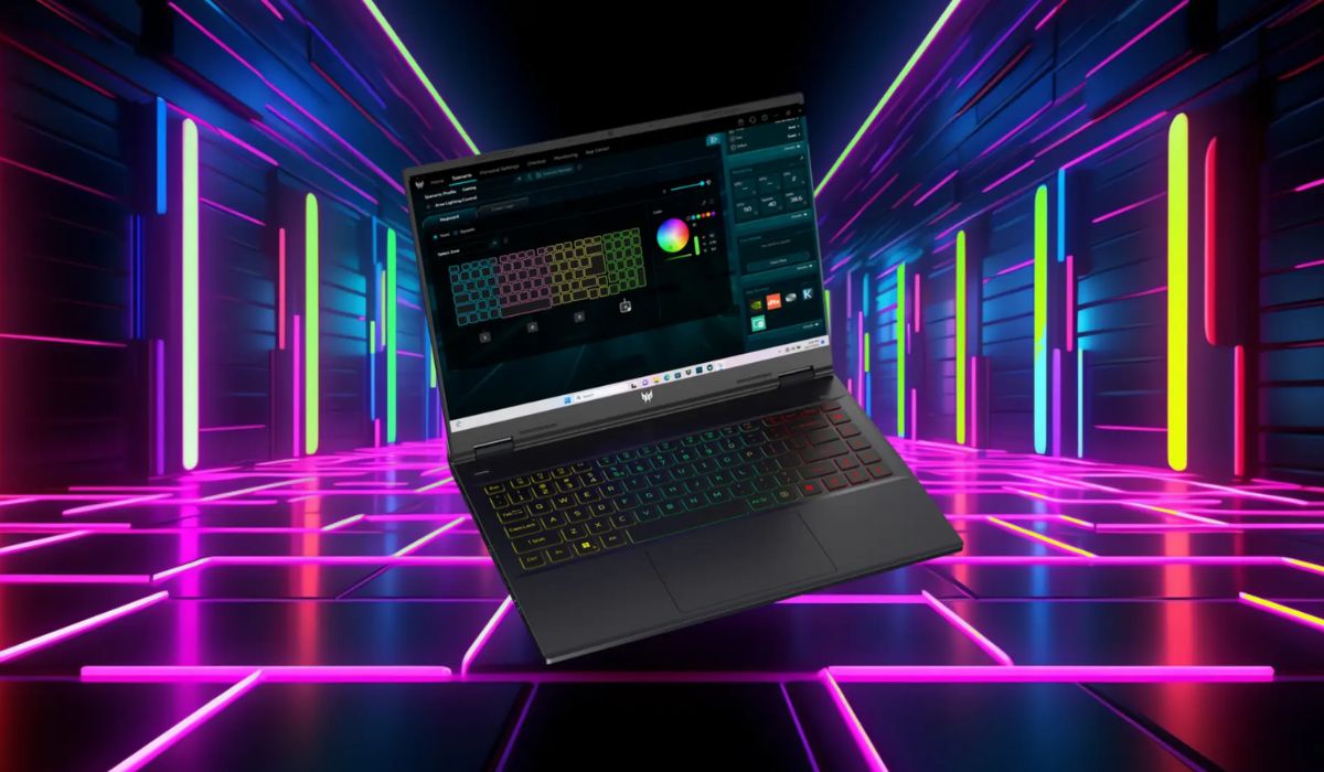 Bàn phím rực rỡ với đèn RGB 4 vùng