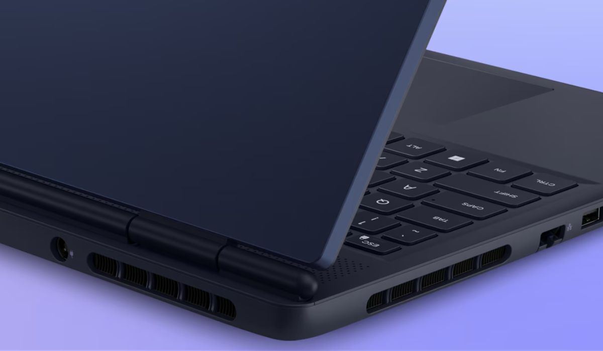 Các đường nét của laptop được hoàn thiện